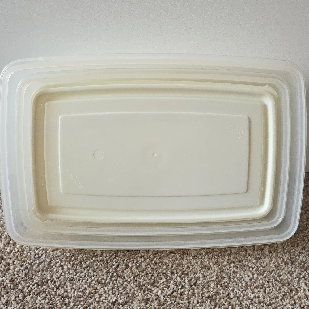 Stackable Food Storage Containers - White